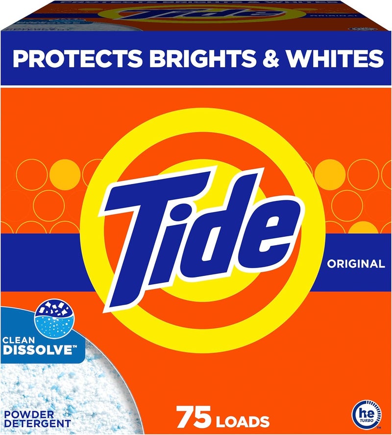 Tide Powder Laundry Detergent, Original Scent, 75 Loads, 85 oz - Image 1